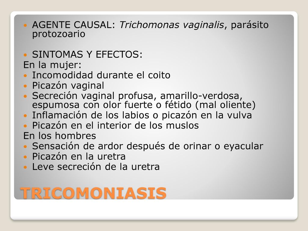 secrecion verdosa y picazon